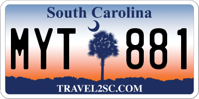 SC license plate MYT881