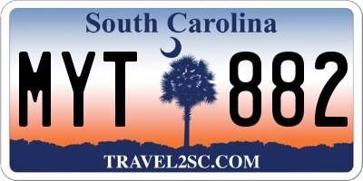 SC license plate MYT882