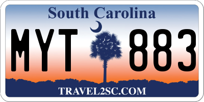 SC license plate MYT883
