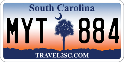 SC license plate MYT884