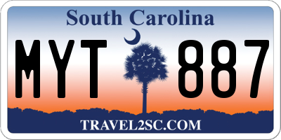 SC license plate MYT887