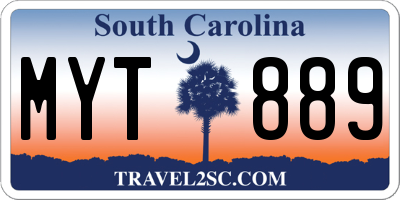 SC license plate MYT889