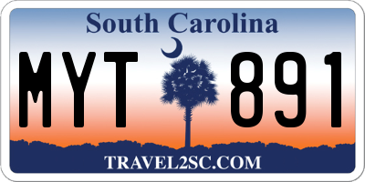 SC license plate MYT891