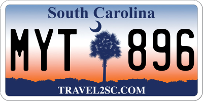 SC license plate MYT896
