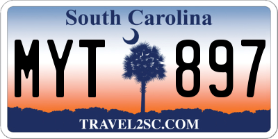 SC license plate MYT897