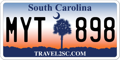 SC license plate MYT898