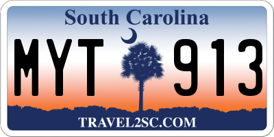 SC license plate MYT913