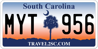 SC license plate MYT956