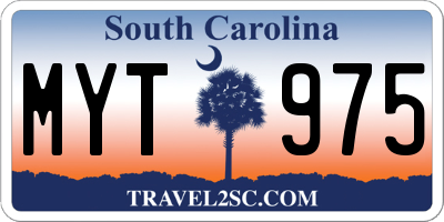 SC license plate MYT975