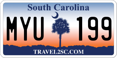 SC license plate MYU199