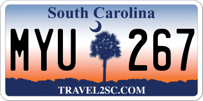 SC license plate MYU267
