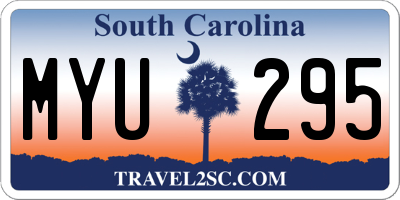 SC license plate MYU295