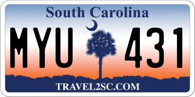 SC license plate MYU431