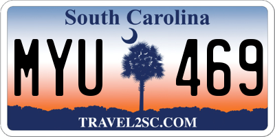 SC license plate MYU469