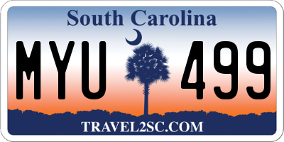 SC license plate MYU499