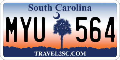 SC license plate MYU564