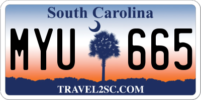SC license plate MYU665