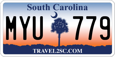 SC license plate MYU779