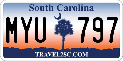SC license plate MYU797