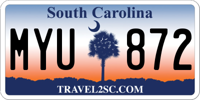 SC license plate MYU872