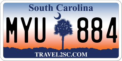 SC license plate MYU884