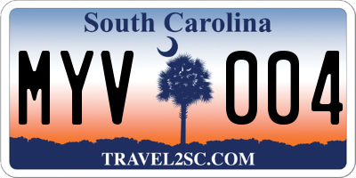 SC license plate MYV004