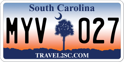 SC license plate MYV027