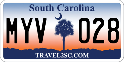 SC license plate MYV028