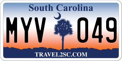 SC license plate MYV049