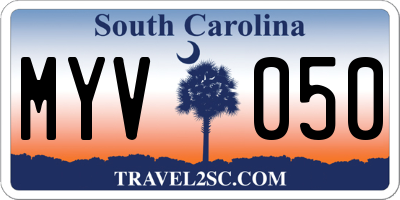 SC license plate MYV050