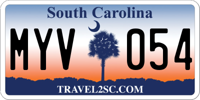 SC license plate MYV054