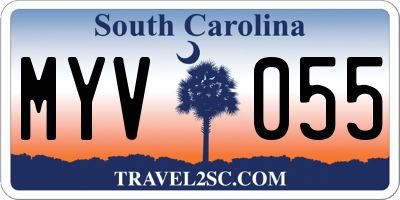 SC license plate MYV055