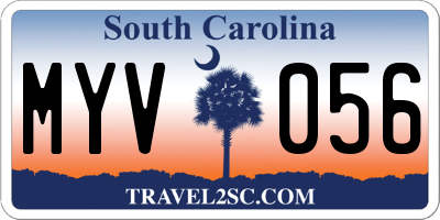 SC license plate MYV056