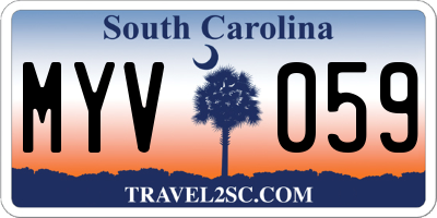 SC license plate MYV059