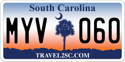 SC license plate MYV060