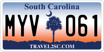SC license plate MYV061