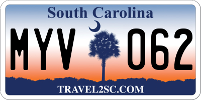 SC license plate MYV062