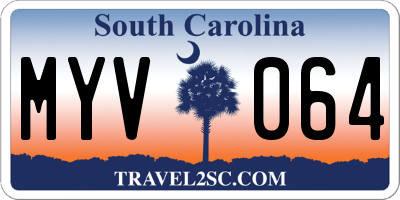 SC license plate MYV064
