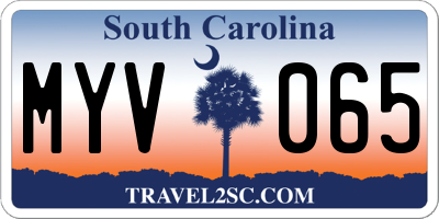 SC license plate MYV065
