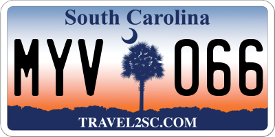 SC license plate MYV066