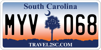 SC license plate MYV068