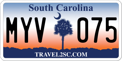 SC license plate MYV075