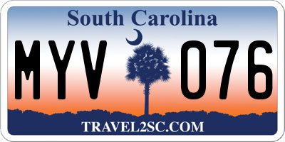 SC license plate MYV076