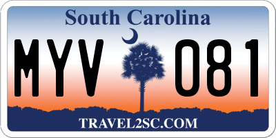 SC license plate MYV081
