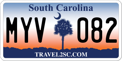 SC license plate MYV082