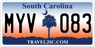 SC license plate MYV083