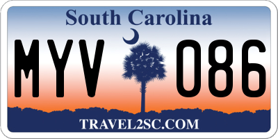 SC license plate MYV086