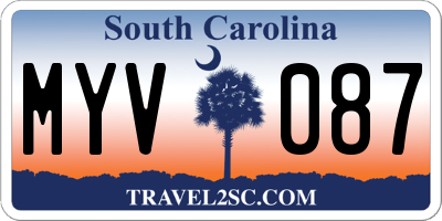 SC license plate MYV087