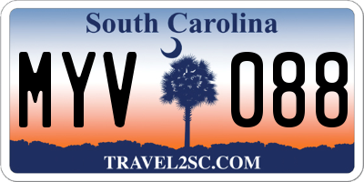SC license plate MYV088