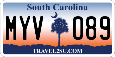 SC license plate MYV089